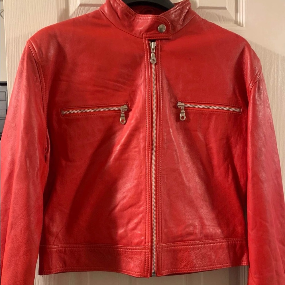 Wilson Vibrant Red Leather Jacket
